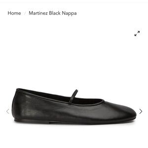 Tony Bianco Martinez Black Nappa Ballet Flats